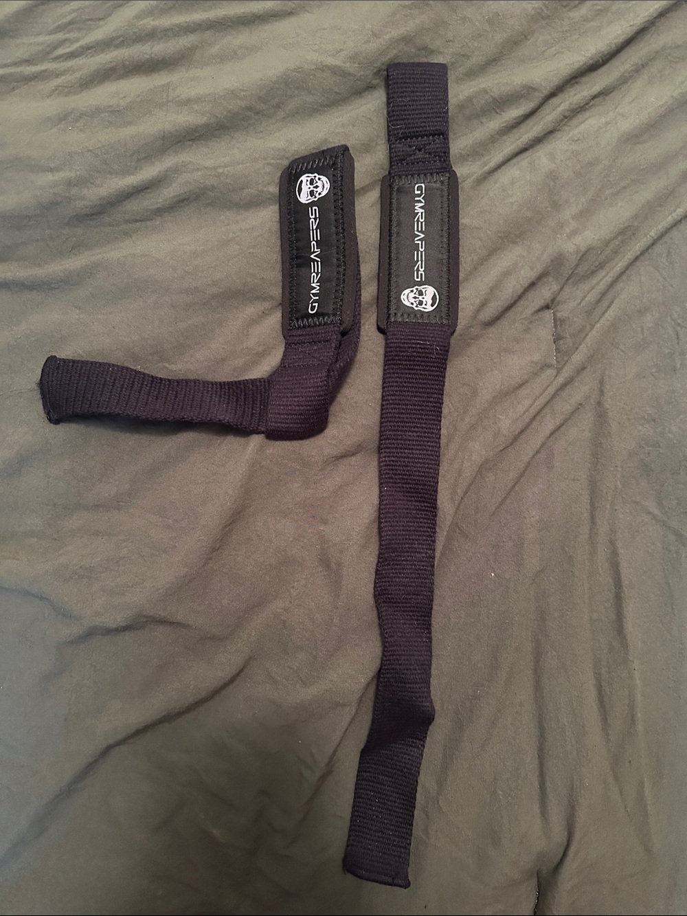 Gymreapers Black Wrist Straps for Men - Heavy Duty Lifting Support